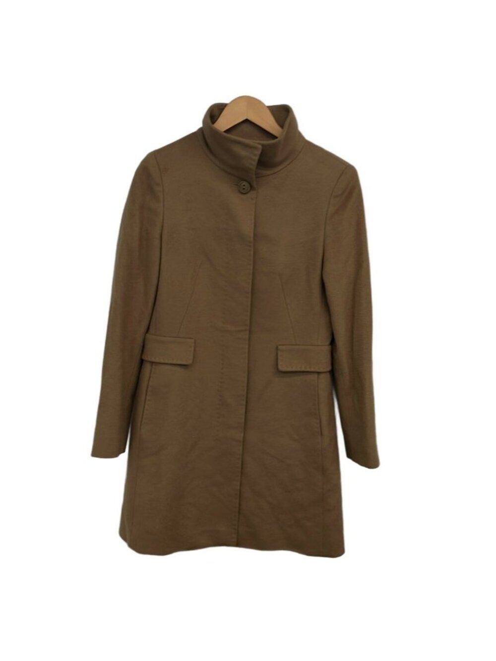 Max Mara Studio Coat M Beige Long Sleeve Autumn Winter 38
